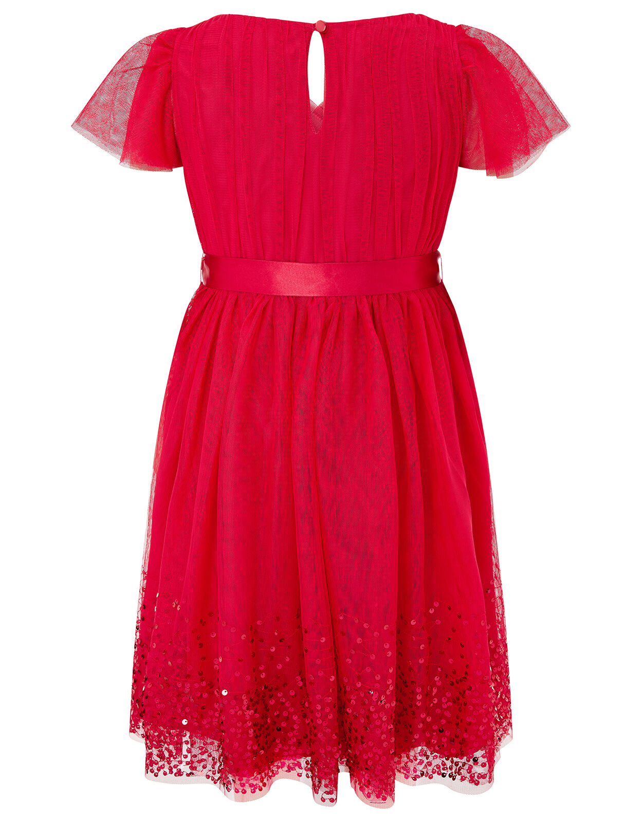 Sequin Tulle Wrap Dress Red | Girls ...